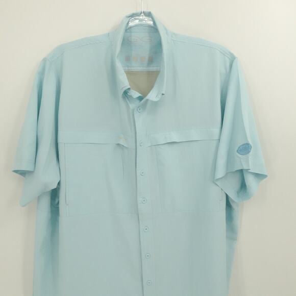 Gameguard Outdoors Shirt Mens XXXL Blue Vented Fishing Embroidered Mikes Hard - Picture 6 of 9